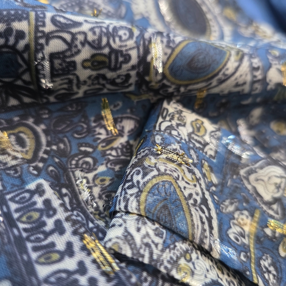 House of Harlow 1960 "Alba" Blue Mosaic Surplice Mini Dress | Size XS | - Picture 13 of 15